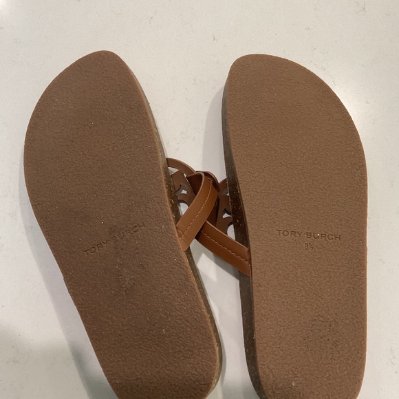 Tory Burch miller cloud sandals saddle brown 8.5 m - Picture 4 of 5
